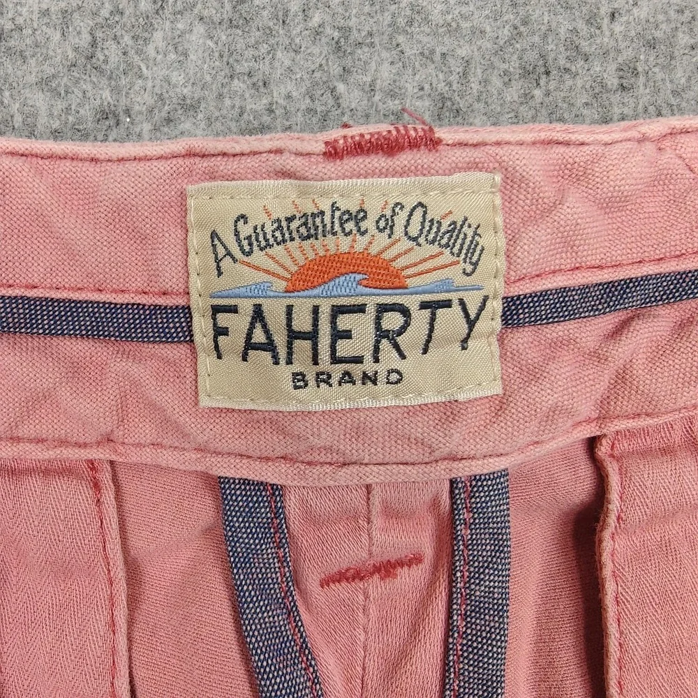 Faherty Shorts Mens 33 Pink 9